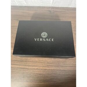 Versace Original Black Shoe Box Empty Designer Packaging Size 37 w originalpaper